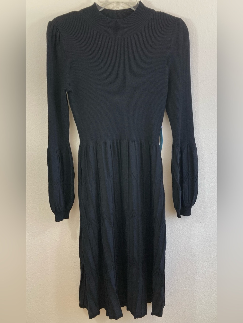 Draper James Black Art Deco Knit Dress Size S NWT $78